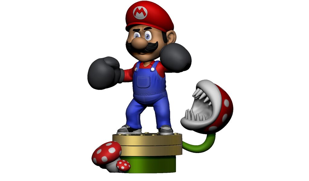 Super Mario for 3D printing. STL. (385470) 3D model - Download 3D