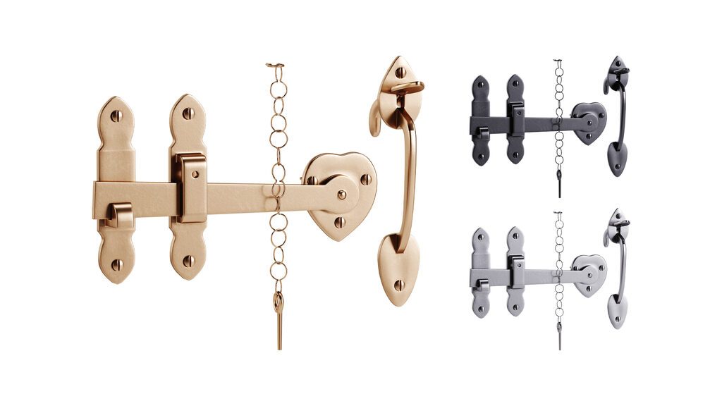 Bathroom Door Lock Latch (385655) 3D model - Download 3D model Bathroom ...