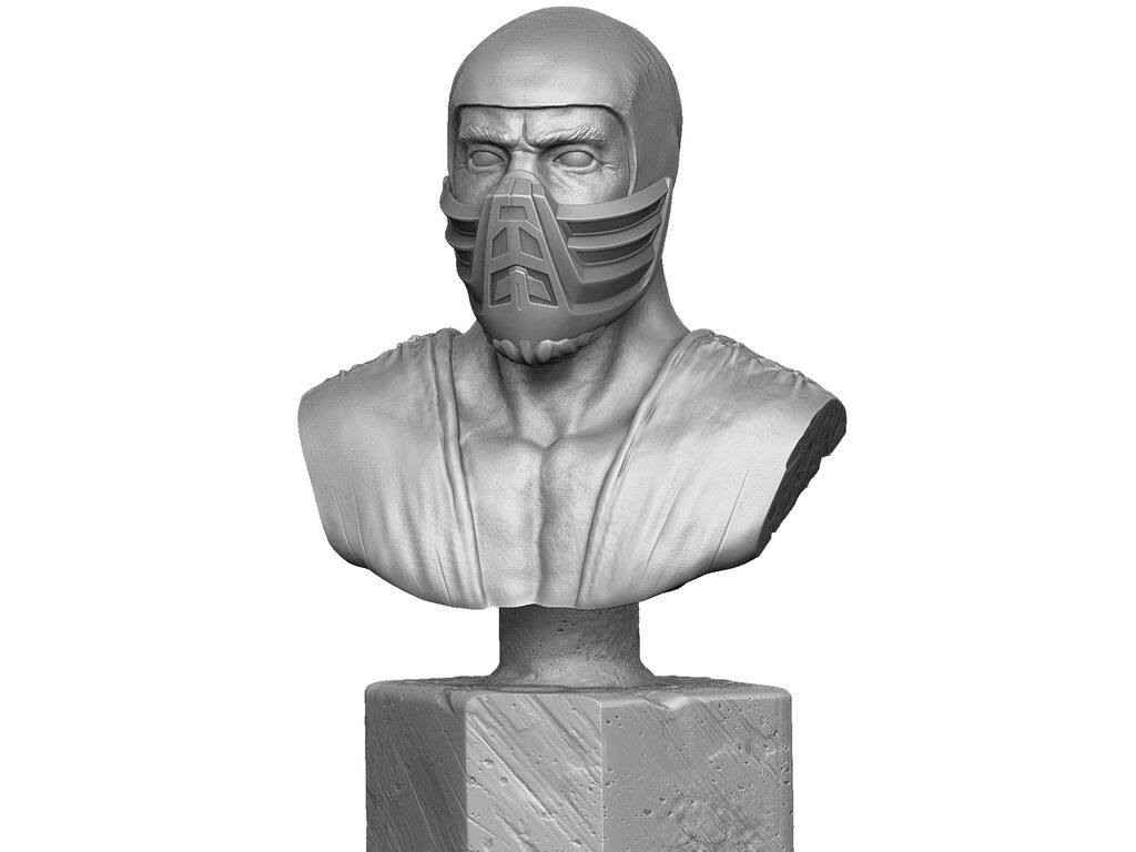 Sub-Zero 1995 bust for 3D printing. STL (385836), 3d model 1