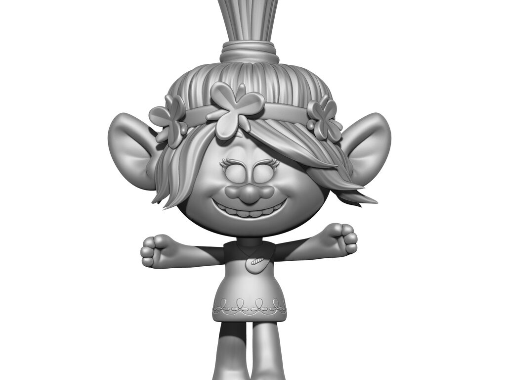 Hugging Poppy from the animated film 