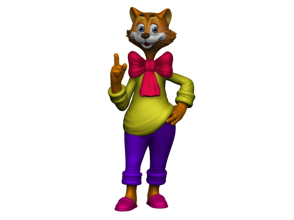 Leopold the cat for 3D printing. STL. (386023), 3d model 1
