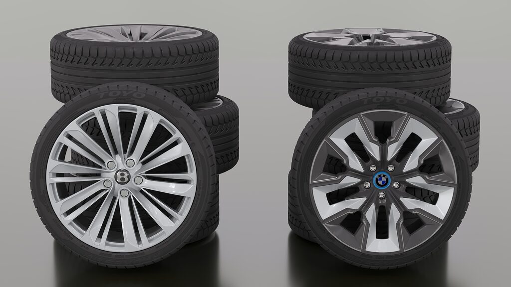 Колеса Bentley и BMW  (386326), 3д модель 1