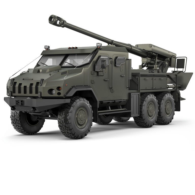 Sph Howitzer Wheeled self-propelled howitzer SPH 2S22 Bogdana 4.0 2023 (386435) 3D ...