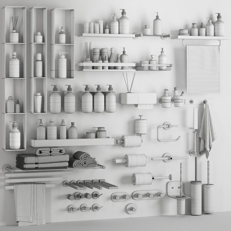 Bathroom Accessories-H03 (386628) 3D model - Download 3D model Bathroom ...