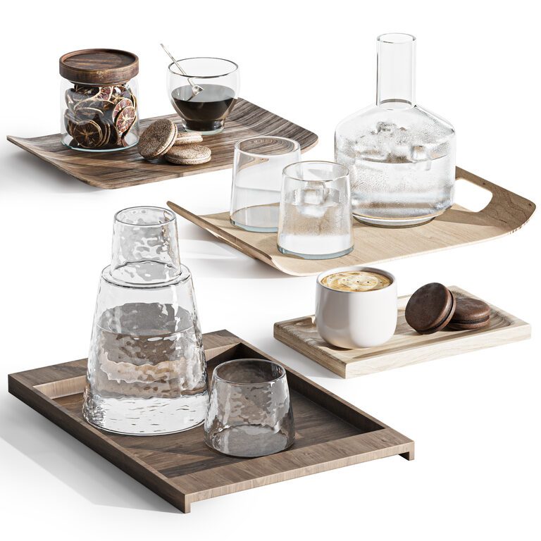 Dishes Tableware Set 12 (387070) 3D model - Download 3D model Dishes ...