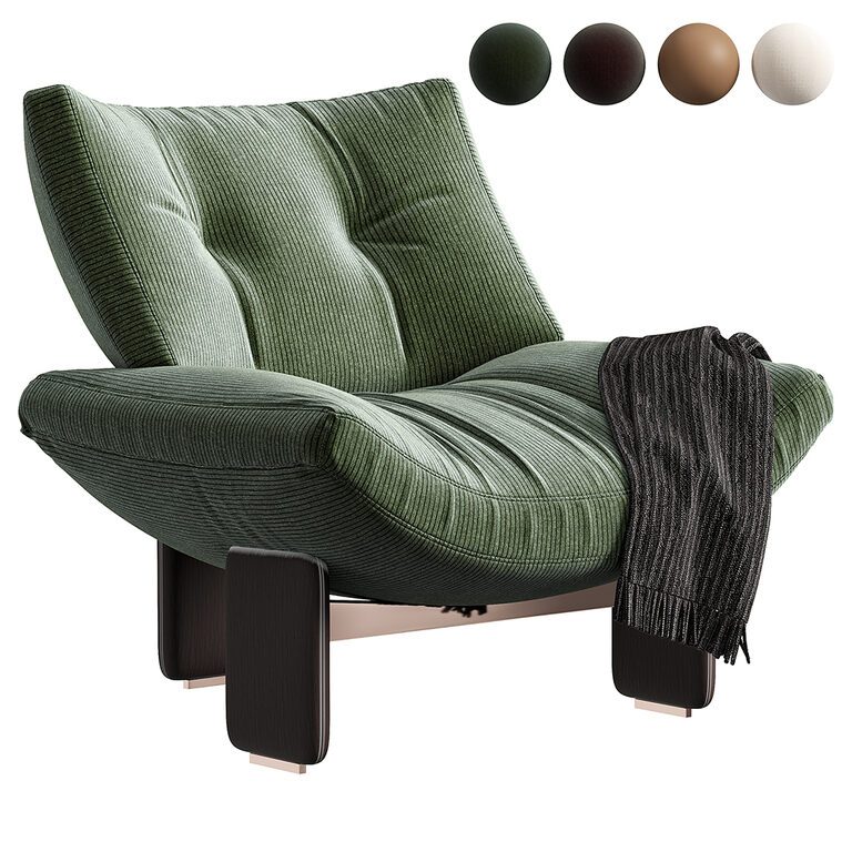 Emmi armchair by MINOTTI (387359) 3D model - Download 3D model Emmi ...