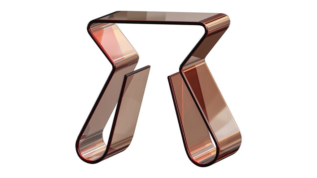 Acrylic Curve Edge Side Table - Minimalist (388287) 3D model - Download ...