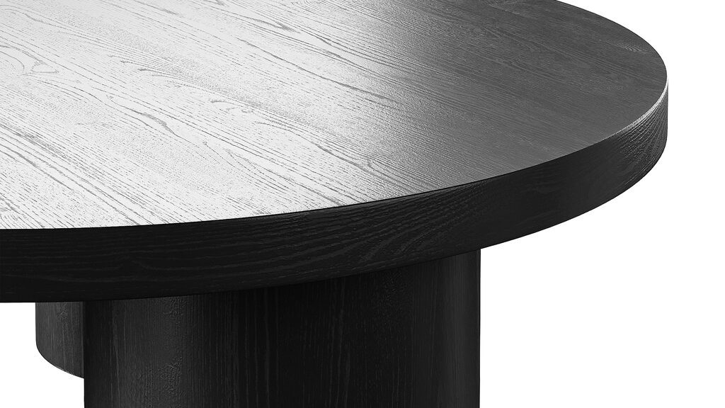 Damian Wooden Round Coffee Table - Black (388298) 3D model - Download ...