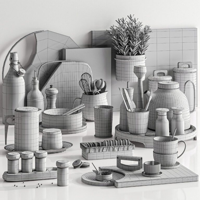 Kitchen accessories 057 (388577) 3D model - Download 3D model Kitchen ...