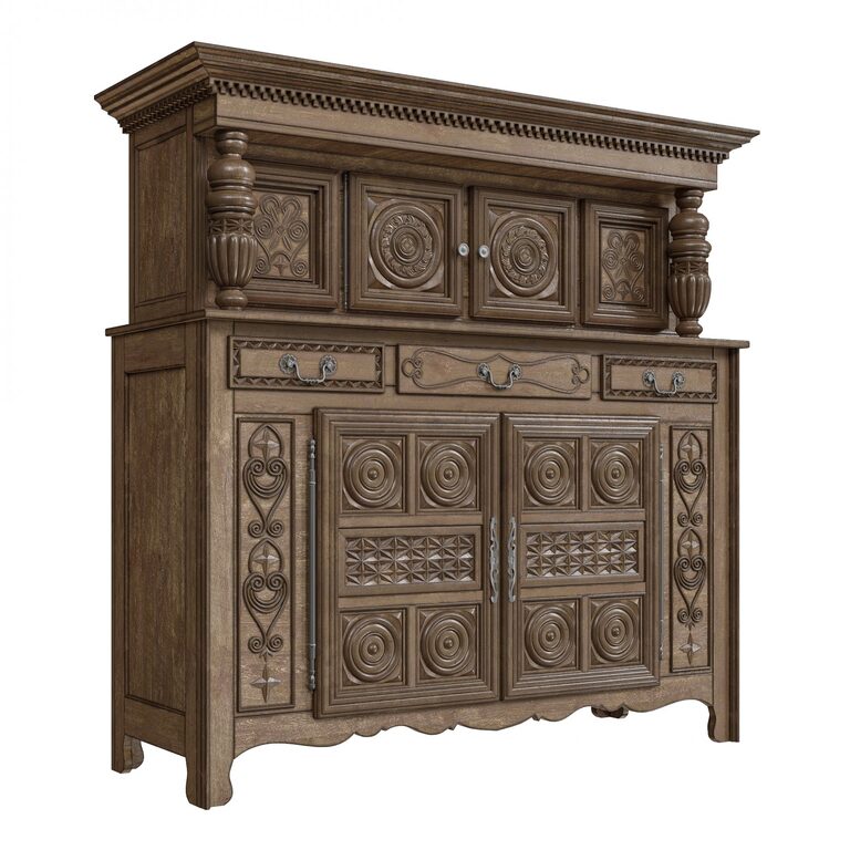 Antique sideboard (389013), 3d model 1