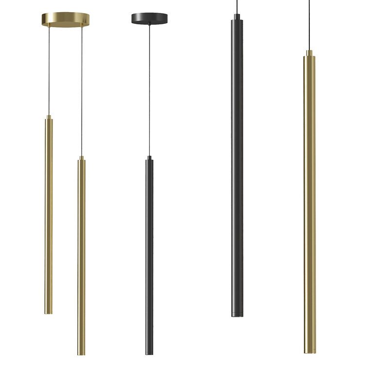 Long Linear Pendant Lamp (389102), 3d model 1