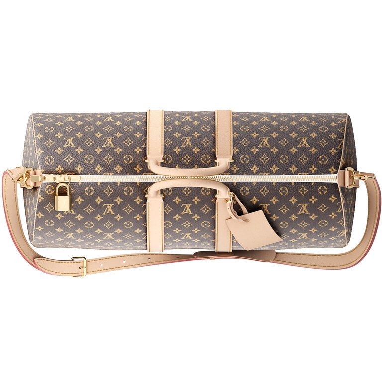 Louis vuitton monogram keepall bandouliere travel bag (390255) 3D