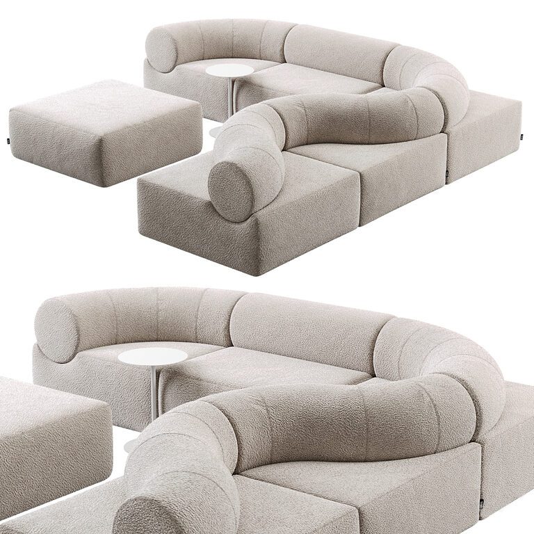 Derlot Pipeline Sofa (390637), 3d model 1