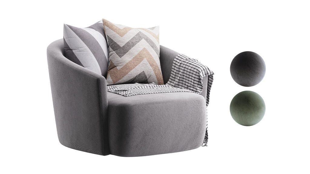 Four Hands Chloe Swivel Chair (390897) 3D model - Download 3D model ...