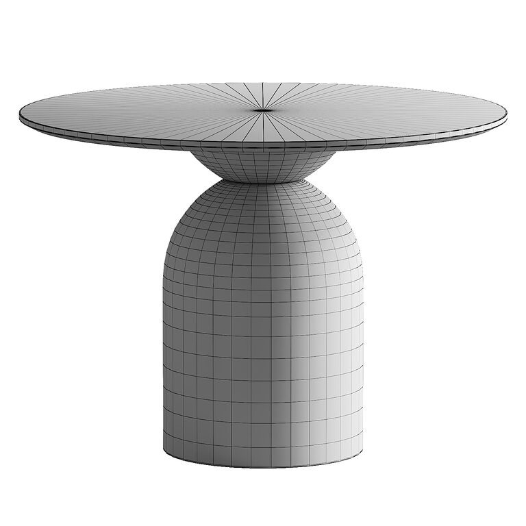 Sigrid Round Wood Dining Table (391040) 3D model - Download 3D model ...