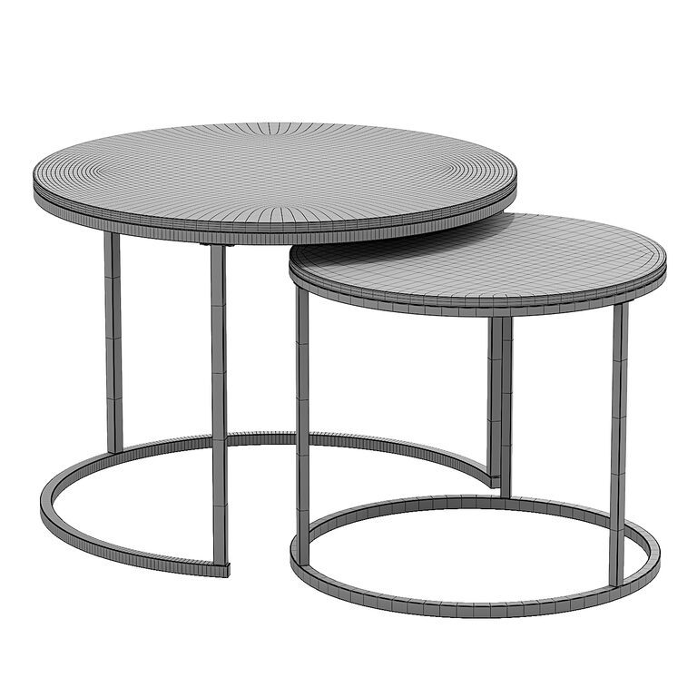 Hadee Round Nesting Coffee Table (391049) 3D model - Download 3D model ...