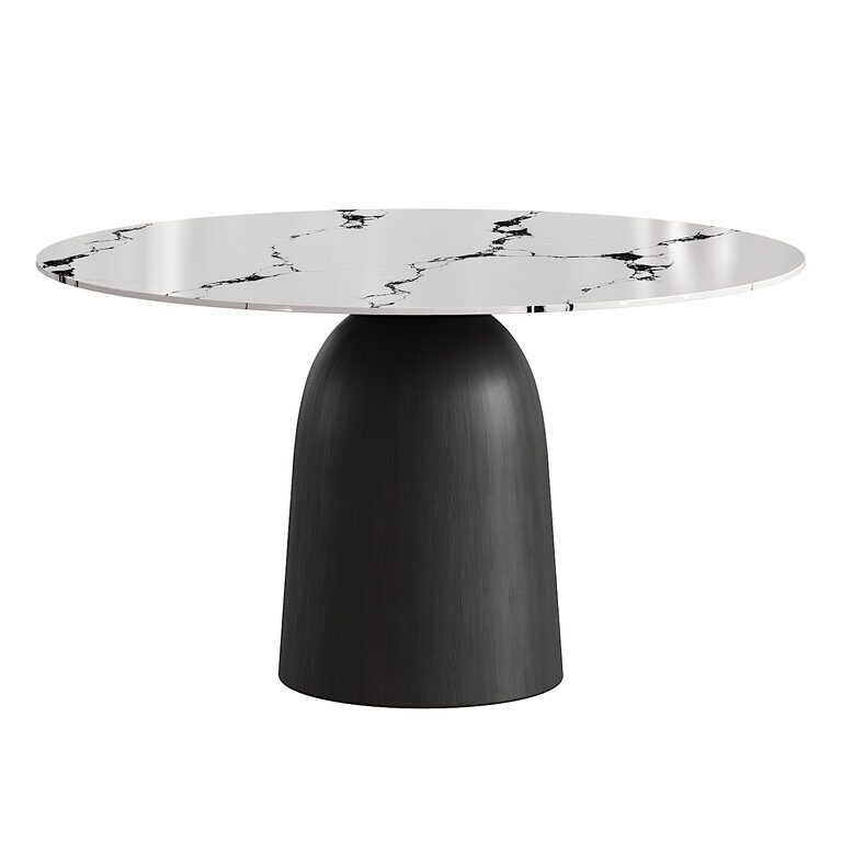 Farmhouse Black Dining Table Round (391182) 3D model - Download 3D ...