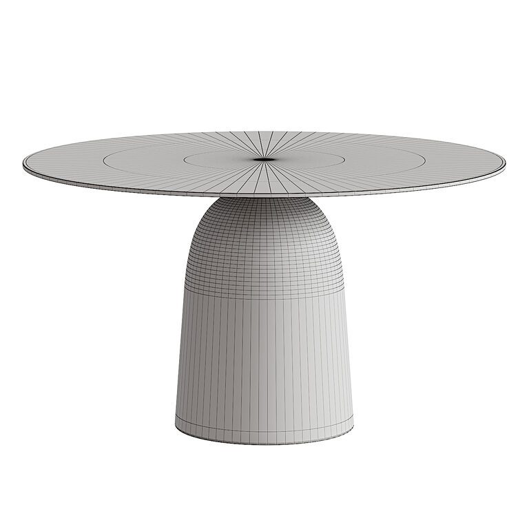Farmhouse Black Dining Table Round (391182) 3D model - Download 3D ...
