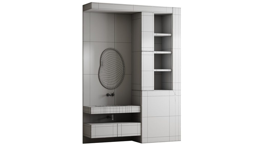 Bathroom furniture 30 (391362) 3D model - Download 3D model Bathroom ...