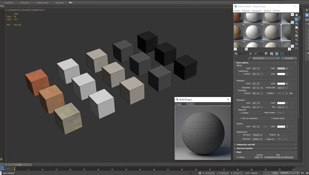 3D Block Wall 232
