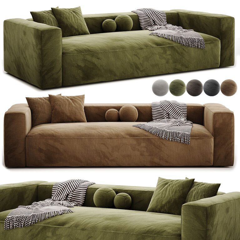 Bulky 2 sits sofa (391743) 3D model - Download 3D model Bulky 2 sits ...