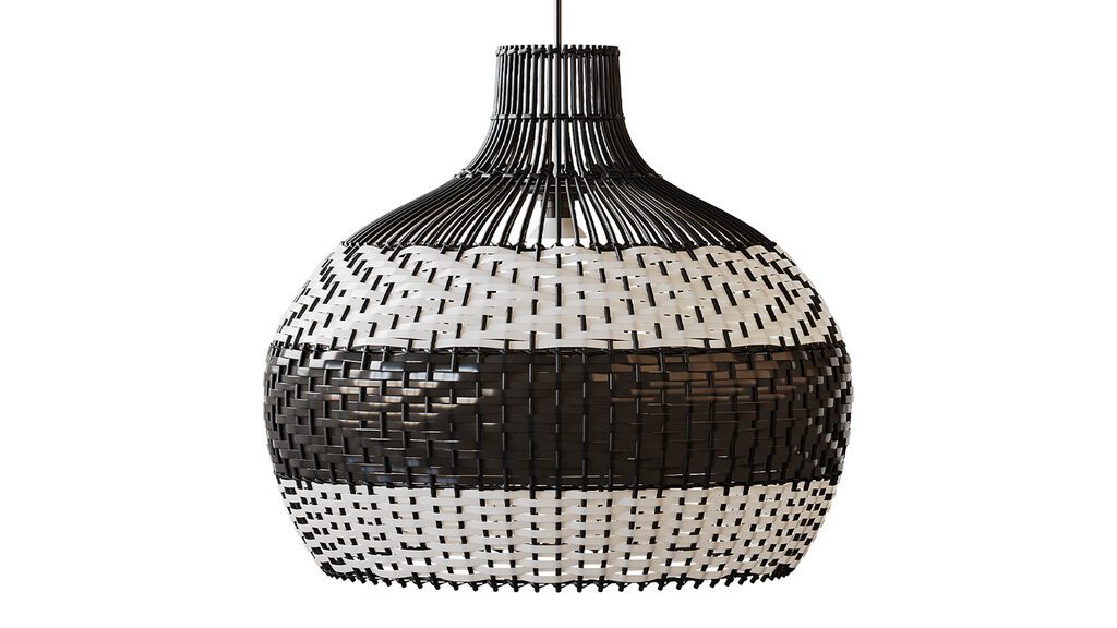 Lampshade Rattan Pendant Light (391890) 3D model - Download 3D model ...