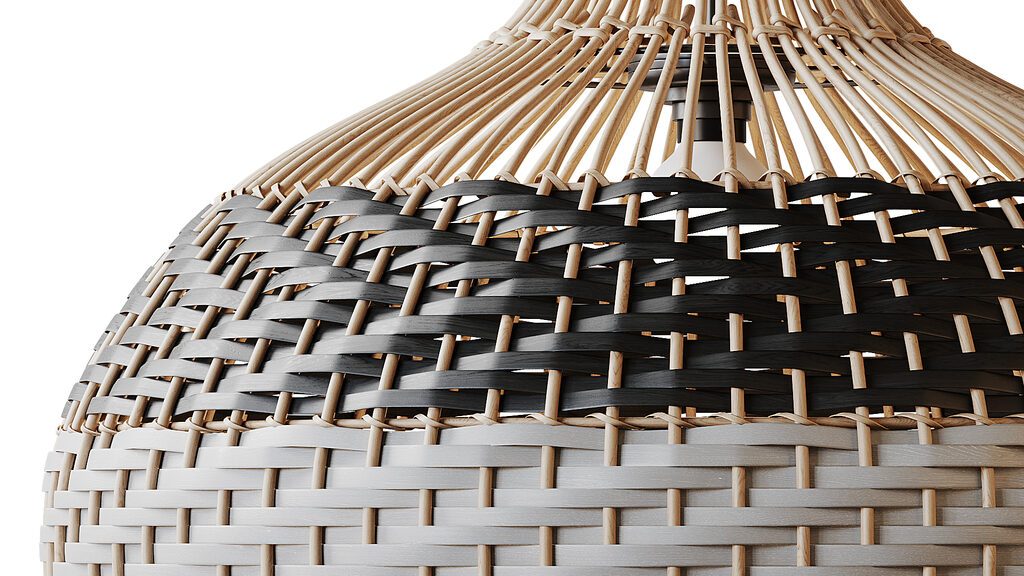 Lampshade Rattan Pendant Light (391890) 3D model - Download 3D model ...