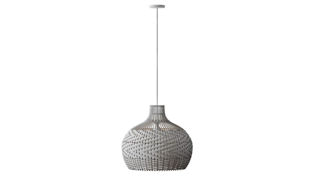 Lampshade Rattan Pendant Light (391890) 3D model - Download 3D model ...