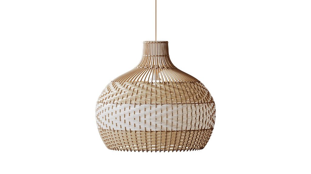Lampshade Rattan Pendant Light (391890) 3D model - Download 3D model ...