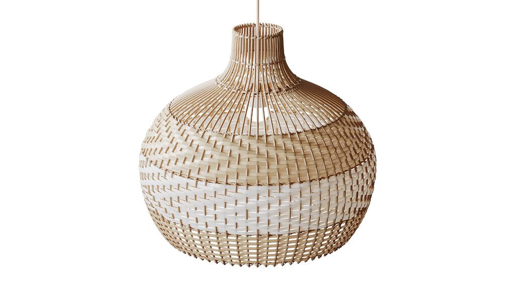 Lampshade Rattan Pendant Light (391890) 3D model - Download 3D model ...