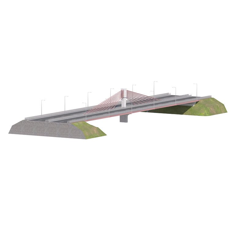 Bridge span suspension structure construction kit (392674) 3D model ...