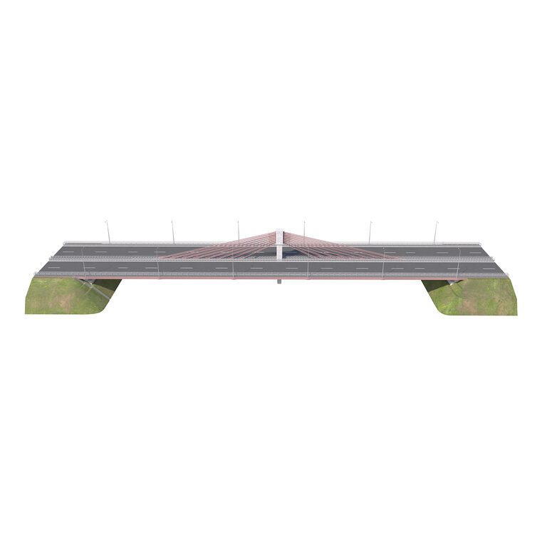 Bridge span suspension structure construction kit (392674) 3D model ...
