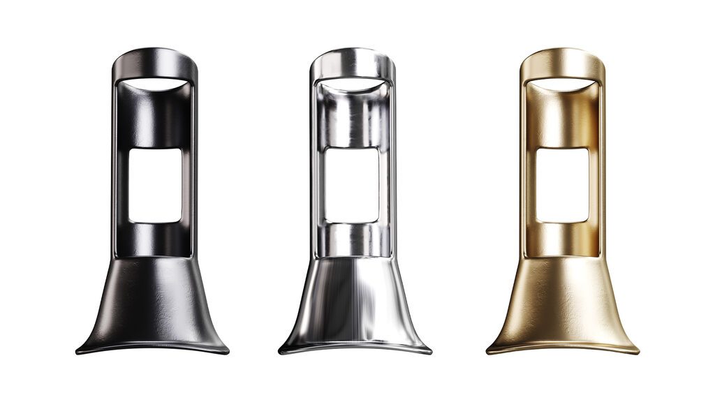 Heavy Duty Cast Brass Flag Pole Bracket Holder Chrome (392953), 3d model 1