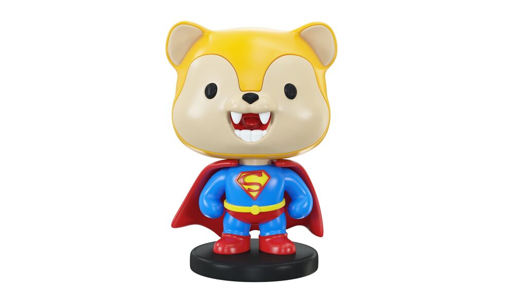 Super Bear Figure for 3D printing (392964), 3d model 1