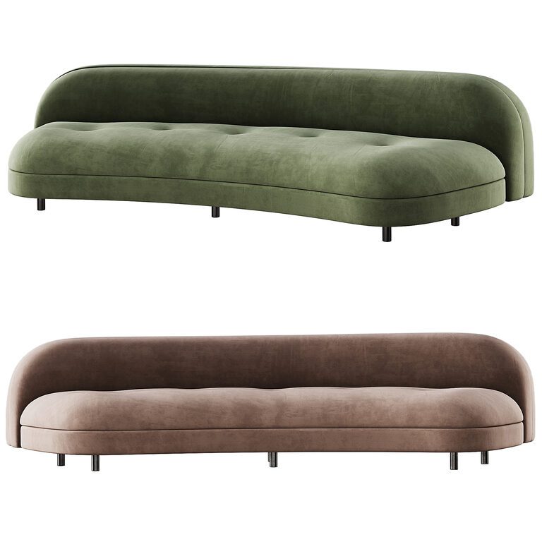 Living Divani 278 Gala Modular Fabric Sofa (394422), 3d model 1