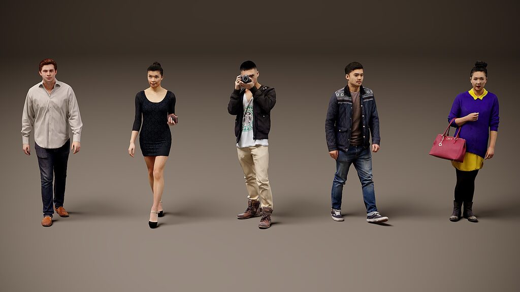 Collection of people x 5 13 (394633), 3d model 1