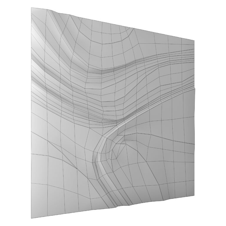 Wave Decorative Wall 09 394751 3d Model Download 3d Model Wave 