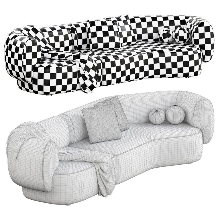 Hug Modular Sofa 2 (394800) 3D model - Download 3D model Hug Modular ...