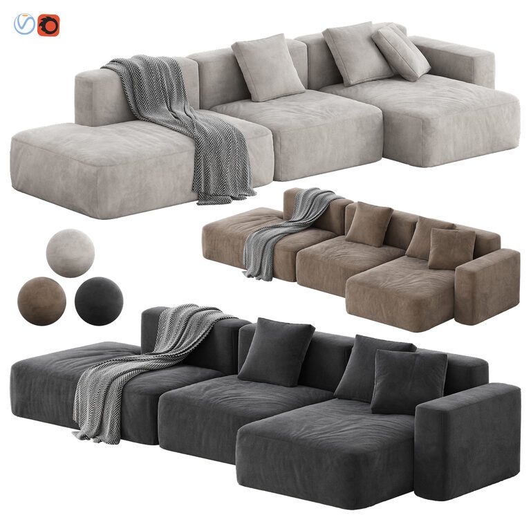 Диван MAGS SOFT 3 SEATER от Hay (394823), 3д модель 1