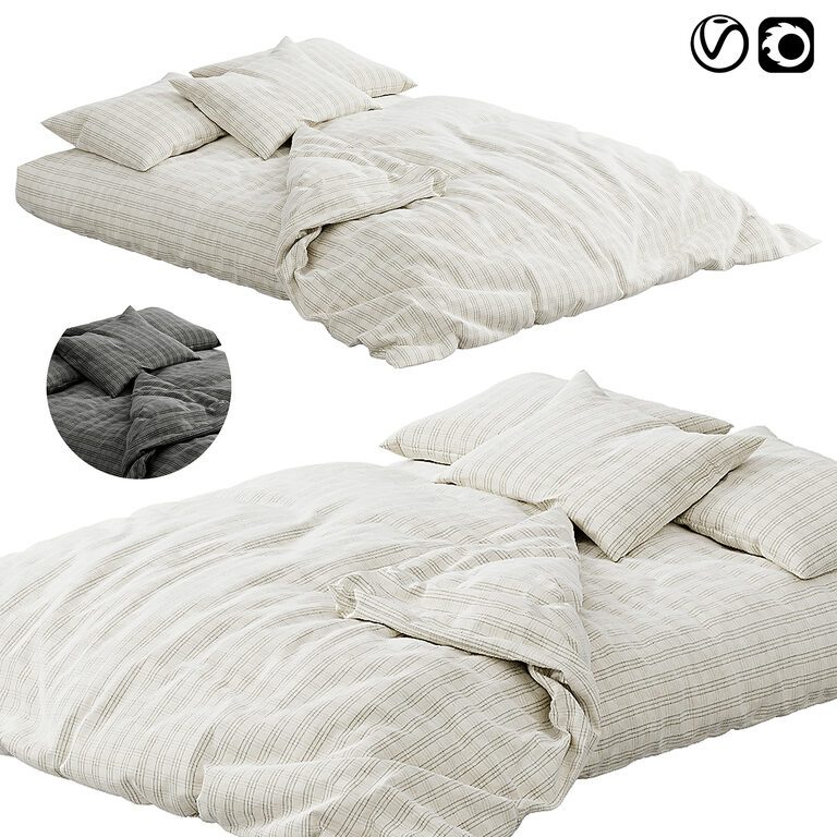 Bed sheets (394950), 3d model 1
