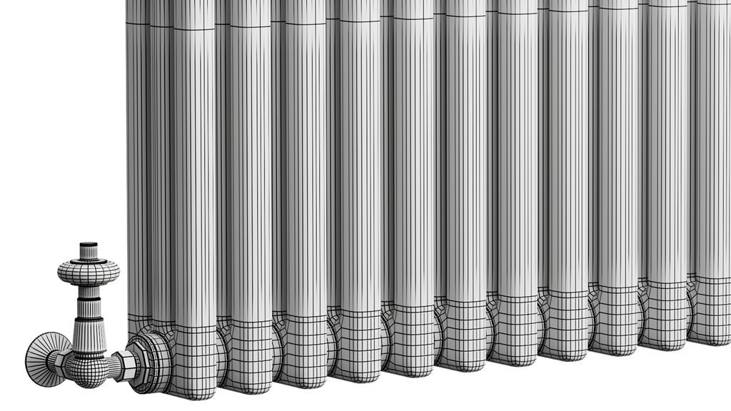 3 Column Tube Radiator Section 3 Column Horizontal Radiator (394963) 3D model - Download 3D model 3 ...