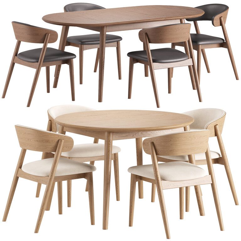 Siena Chair and Stockholm Table (395058), 3d model 1