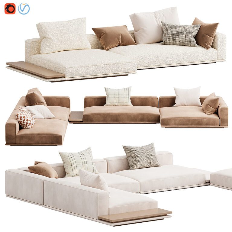 Minotti Horizonte Modular Sofa (395256) 3D model - Download 3D model ...