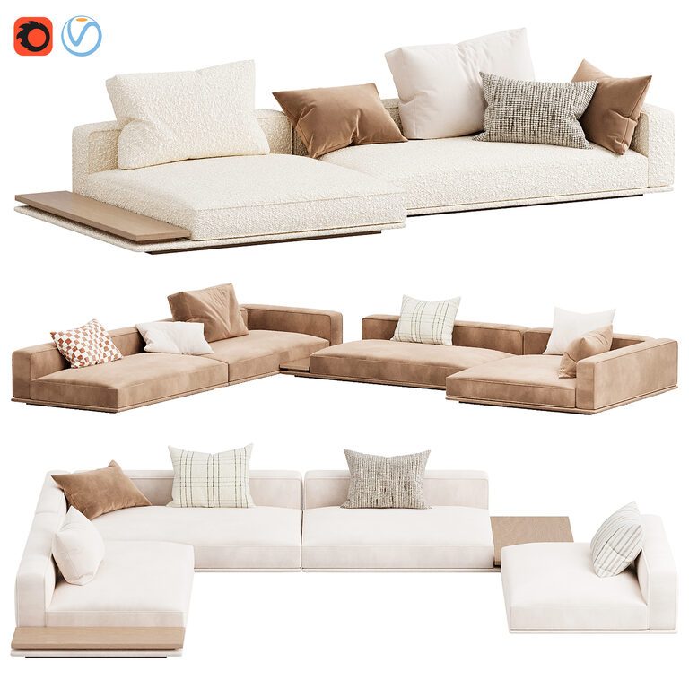 Minotti Horizonte Modular Sofa (395256) 3D model - Download 3D model ...
