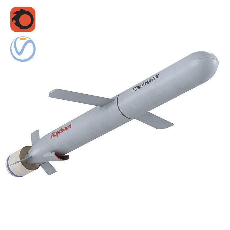 Tomahawk Land Attack Cruise Missile Rocket Block V (395459) 3D model ...