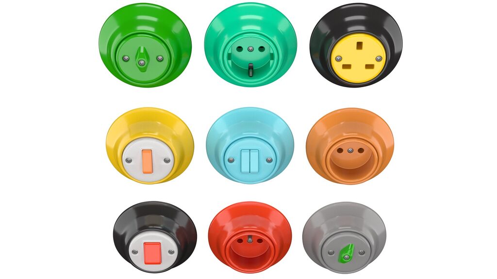 Socket Include Old Model Retro ceramic sockets and switches (395487) 3D model - Download 3D ...