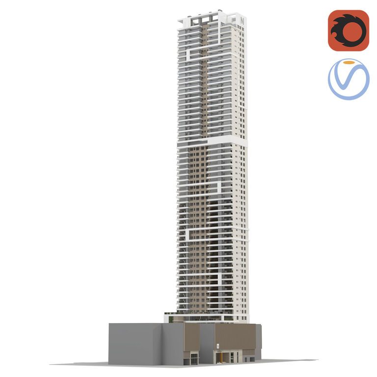 Generic High Rise building for exterior scene (395720) 3D model ...