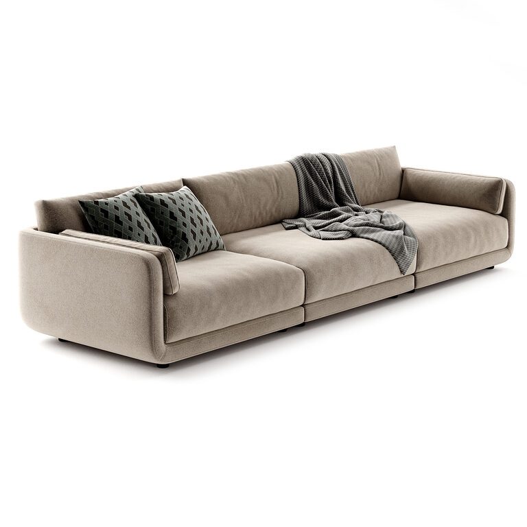 Naples Upholstered Sofa (396926) 3D model - Download 3D model Naples ...