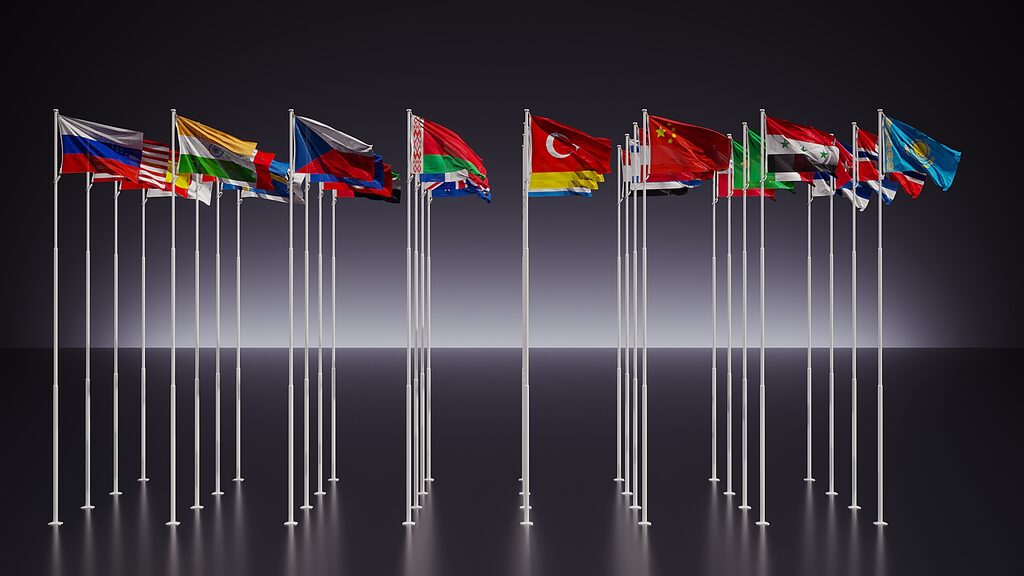 Flags of the world (396953) 3D model - Download 3D model Flags of the ...