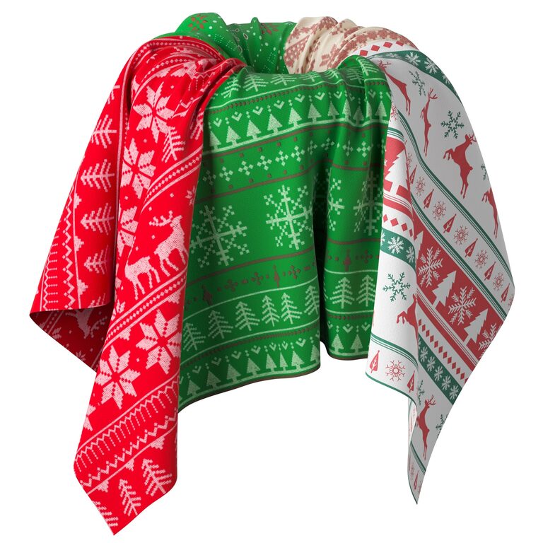 Christmas Fabric Material Vol 02 + SBSAR (396990), 3d model 1